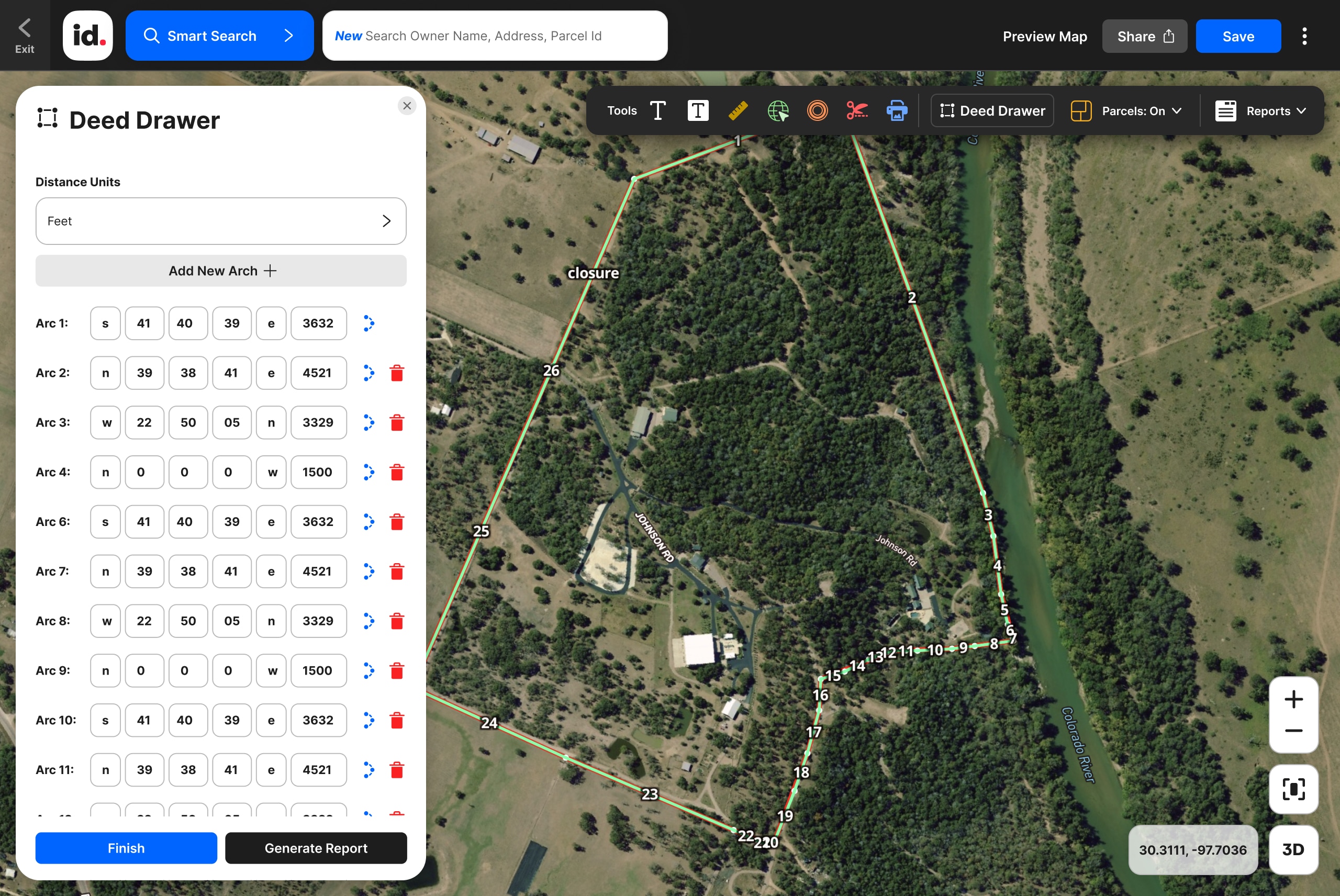 deed drawer report for locations