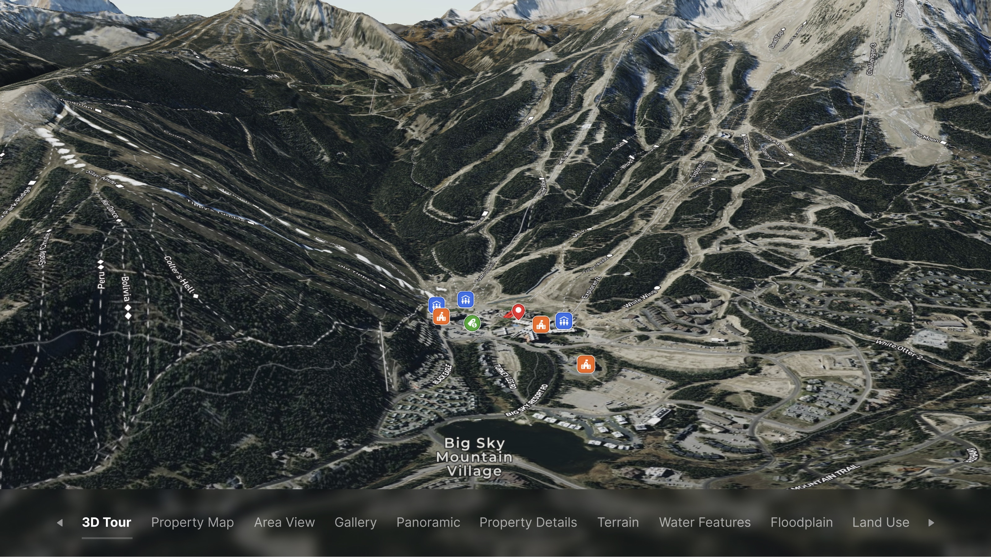 Big Sky Ski Condo Map