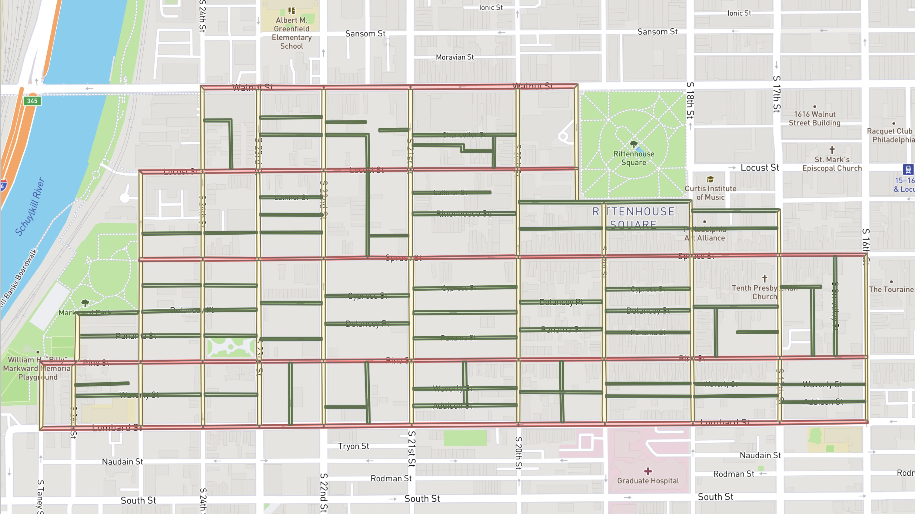 Rittenhouse Square Neighborhood Map