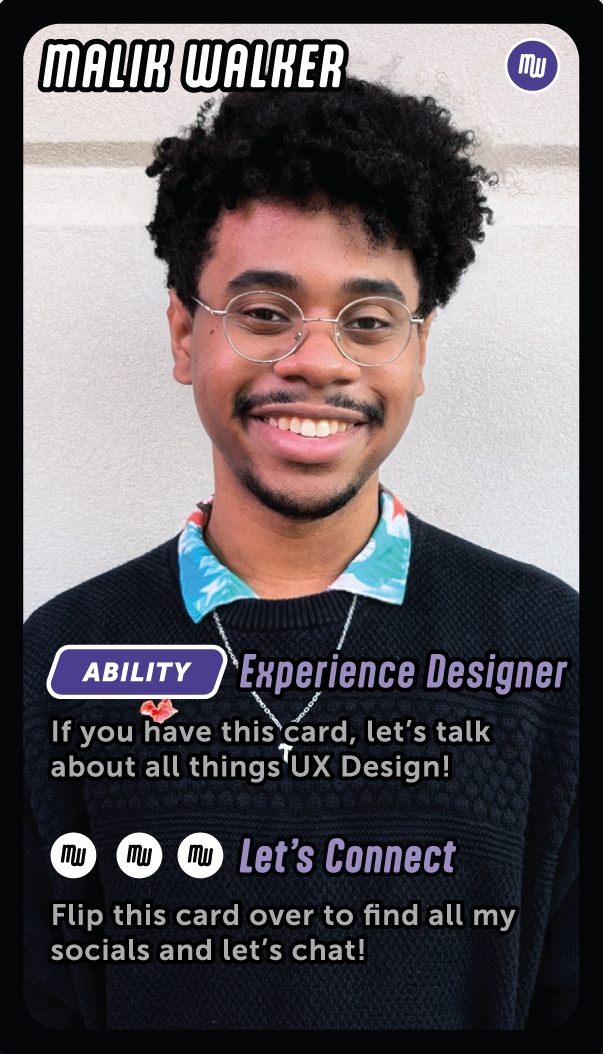 Trading card image with my real life photo
