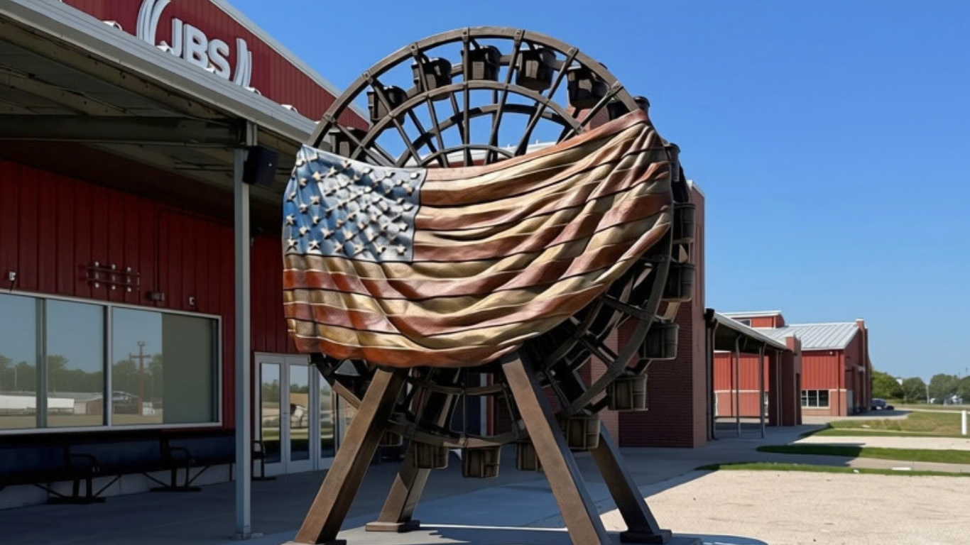 Ferris Wheel with American Flag / Grand Island, NE
