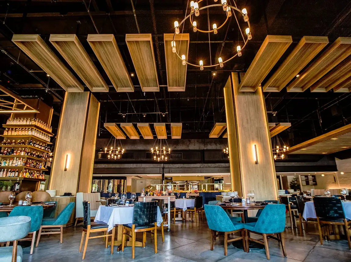 A beautiful dining area within the venue in Rio de Janeiro, Brazil.