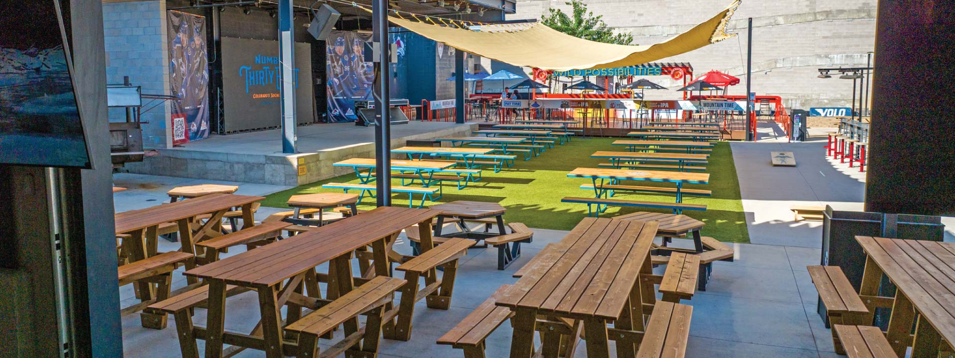 A view of the Number 38 covered patio.