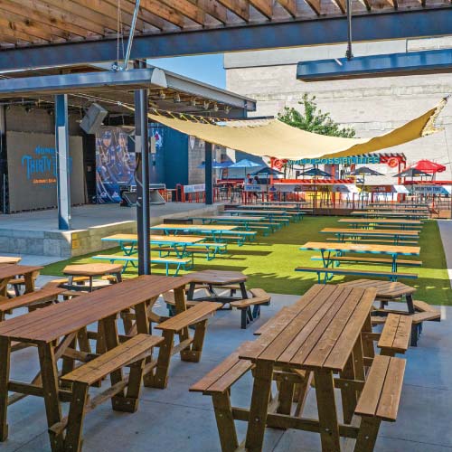 A view of the covered patio at Number 38