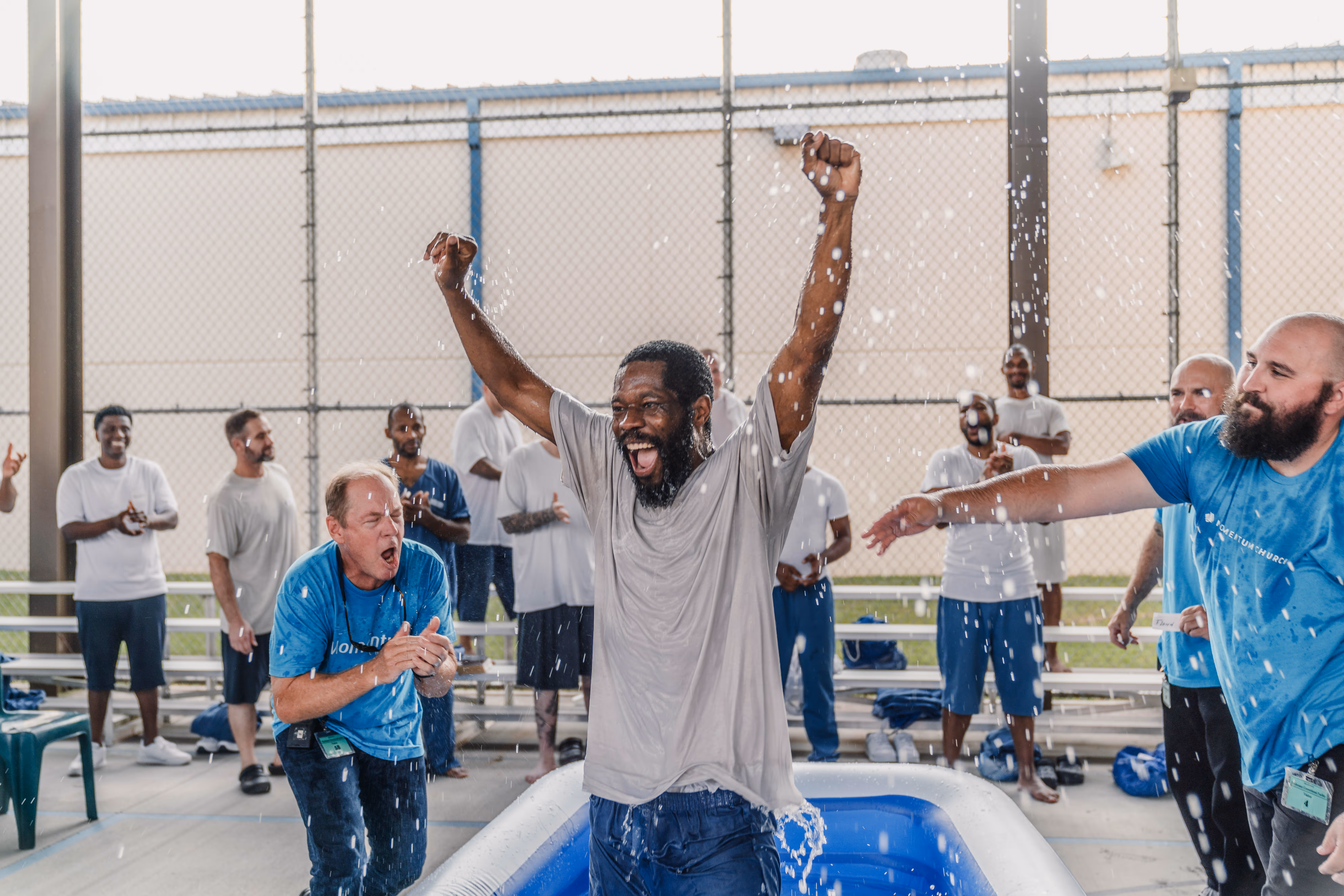 60 men were just baptized at a Florida prison