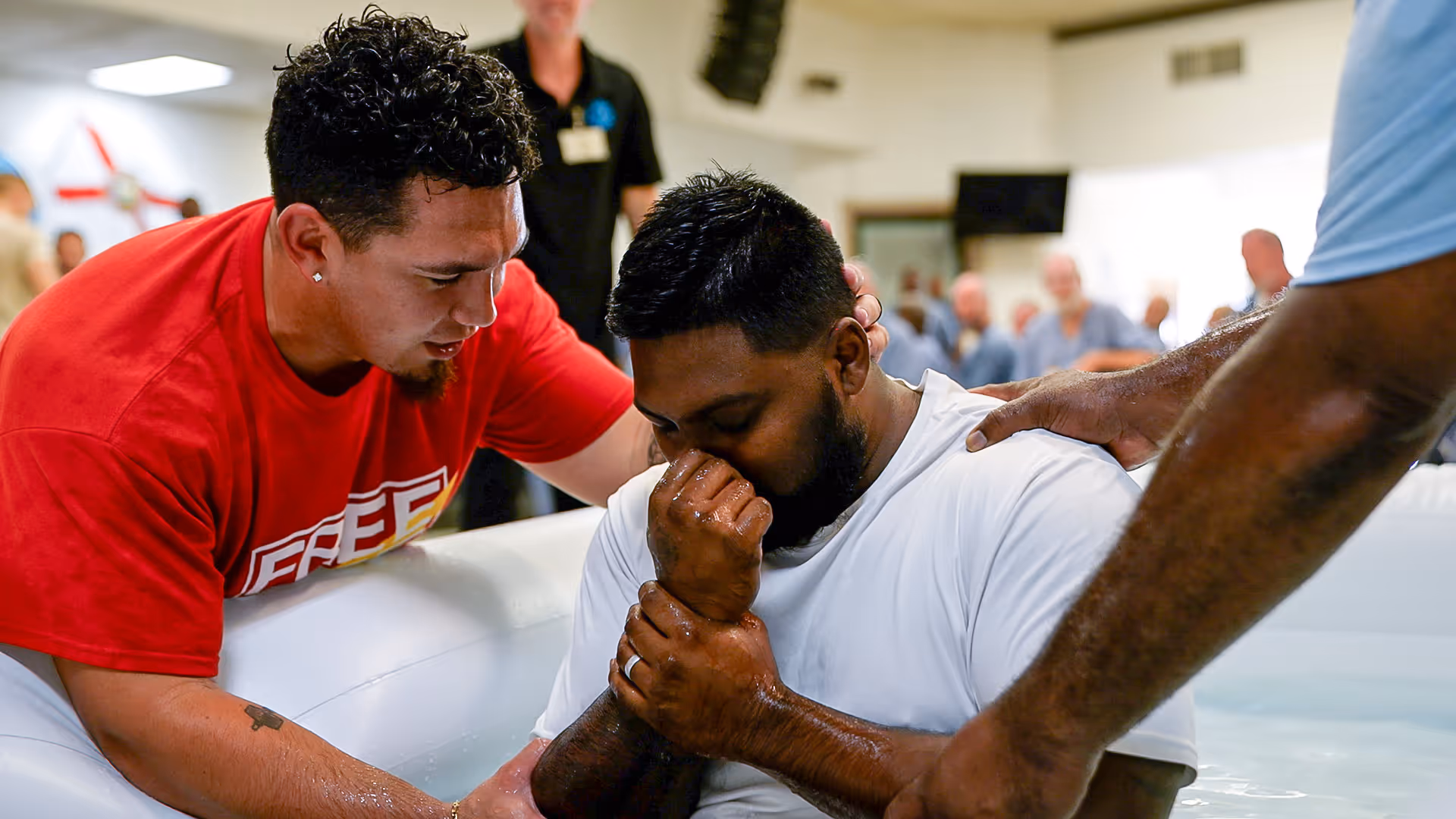 We had 35 baptisms for the first time in this Florida facility!
