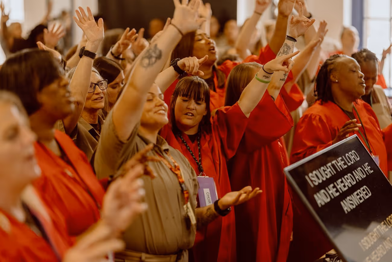 An incarcerated woman led worship with us in WV