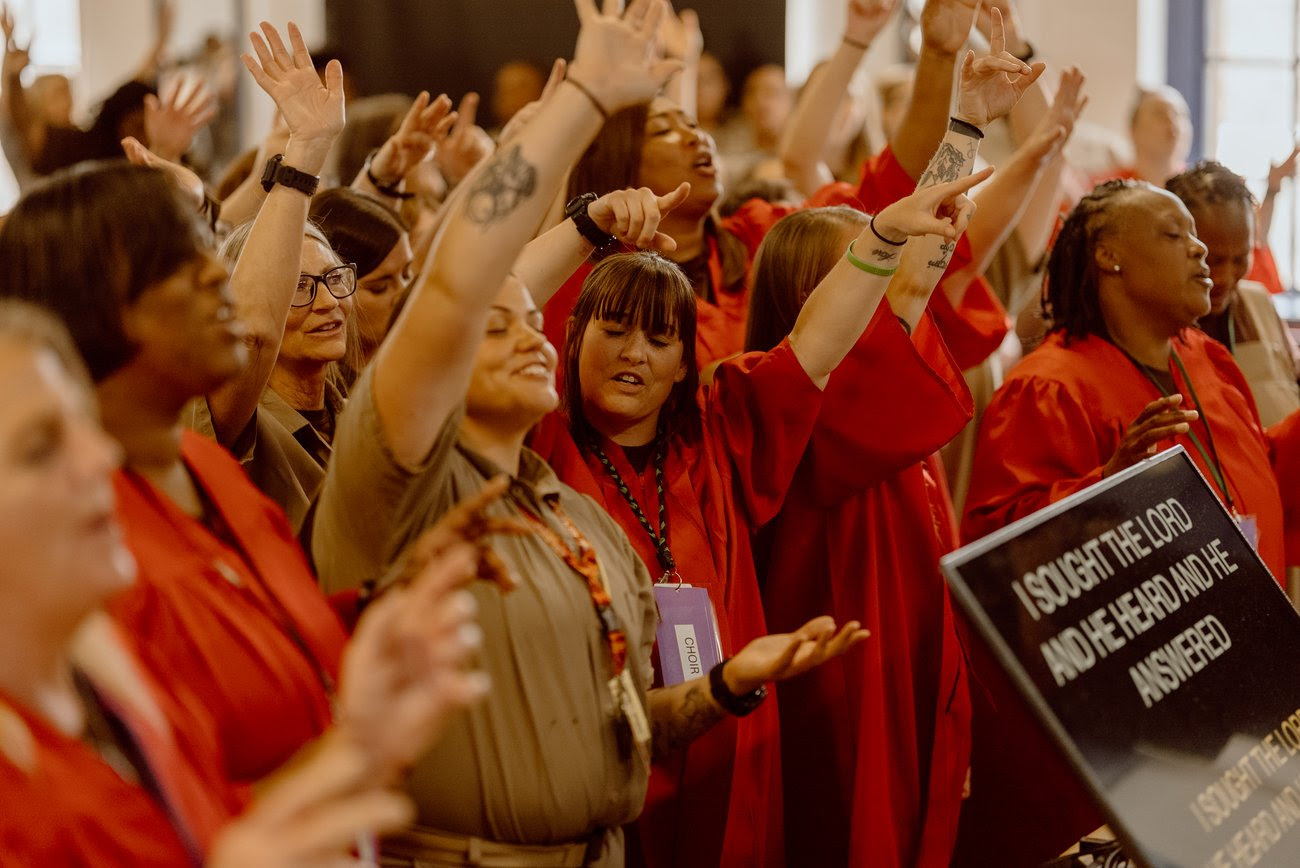 An incarcerated woman led worship with us in WV