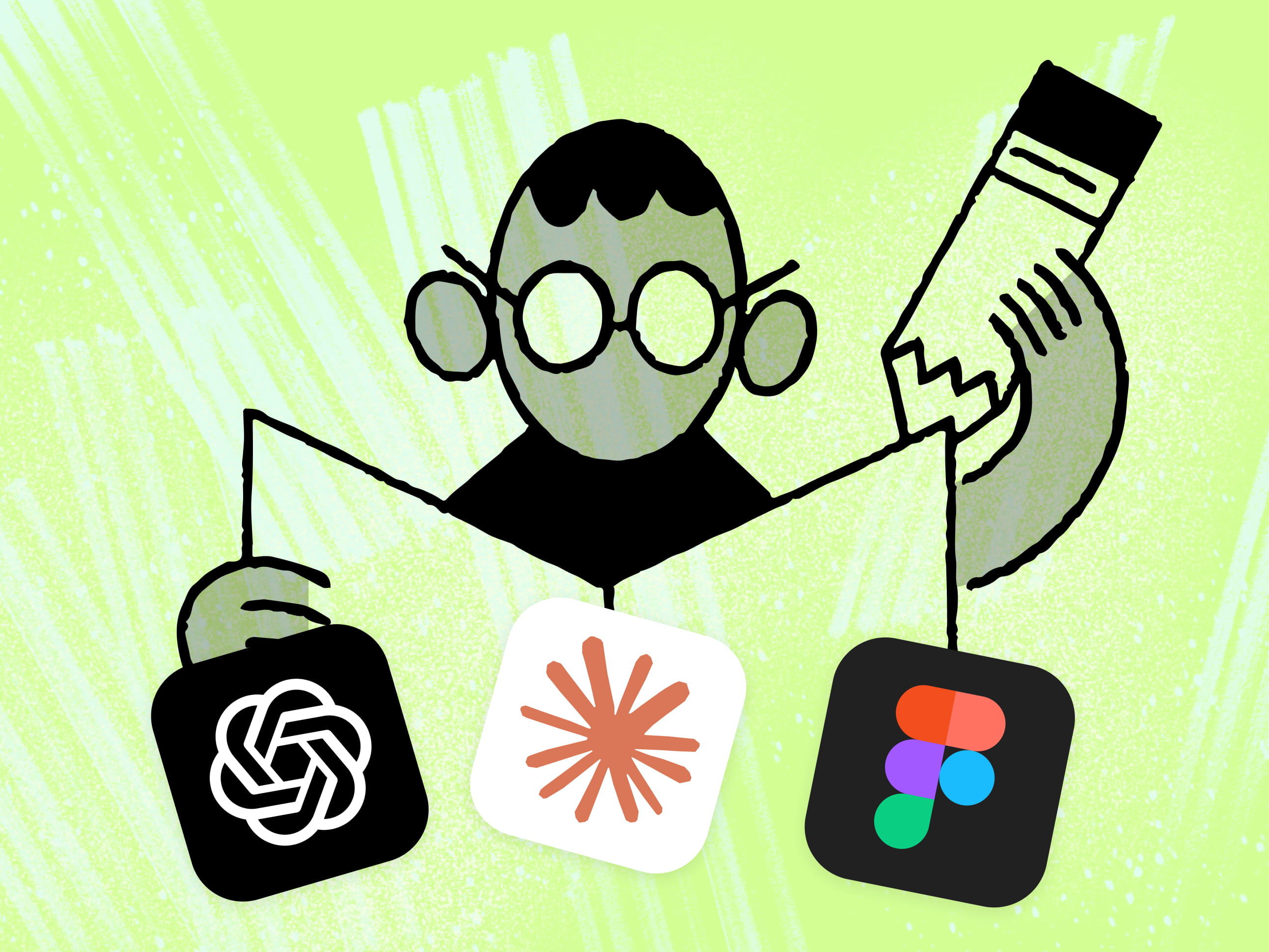 Designer examining AI tool options