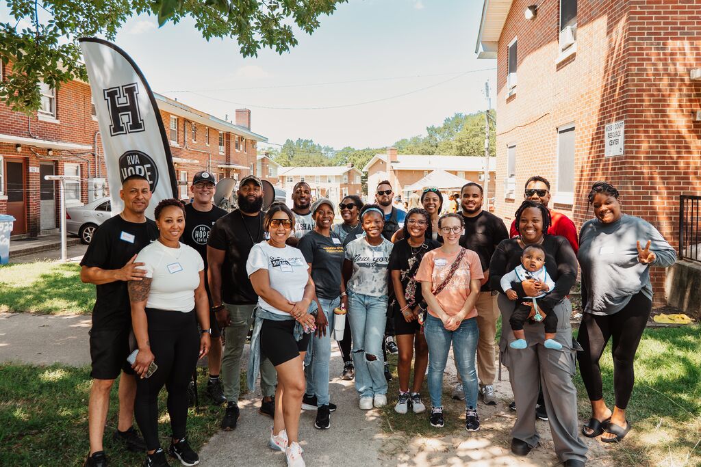 Group of people talking together at Motivation Church