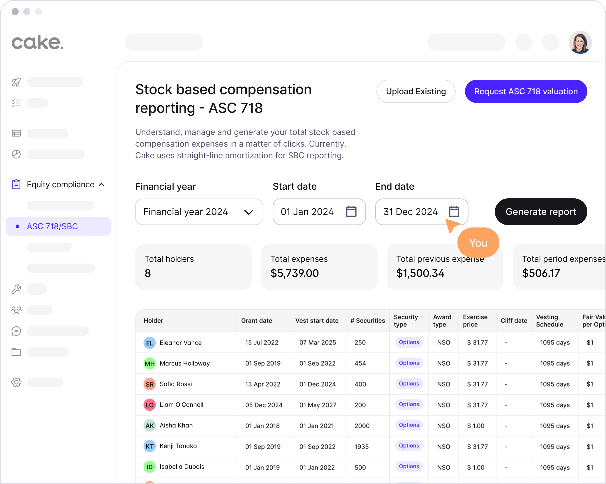 Dashboard mockup