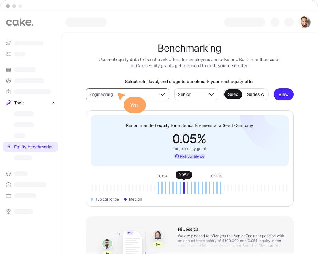 Dashboard mockup
