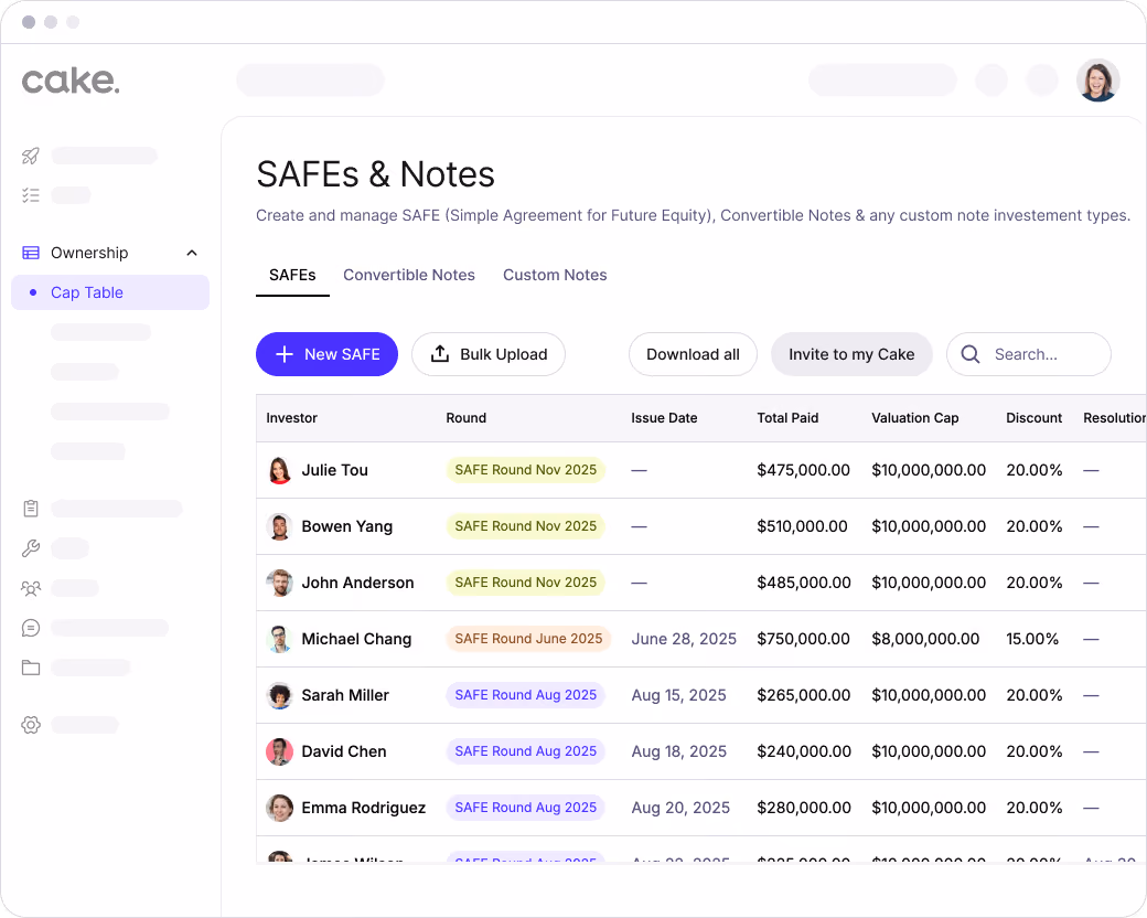 Dashboard mockup