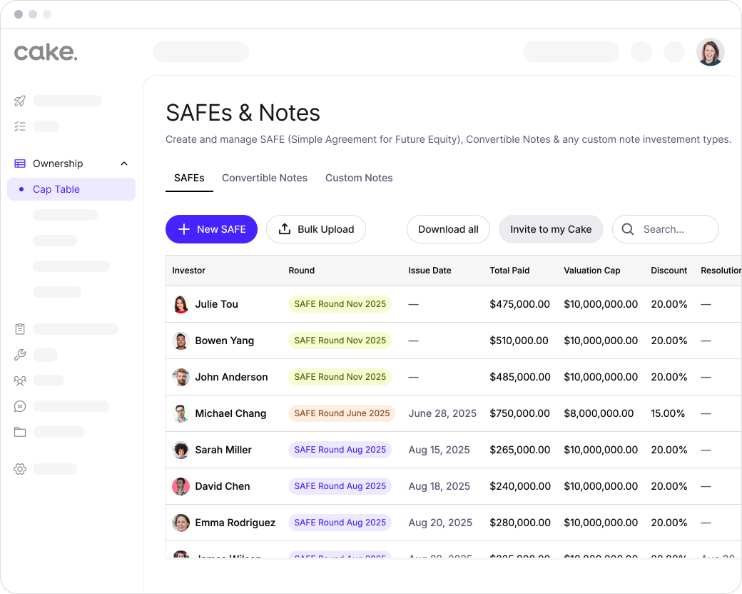 Dashboard mockup