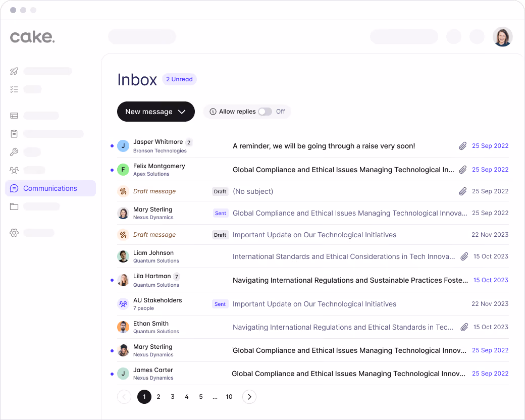 Dashboard mockup