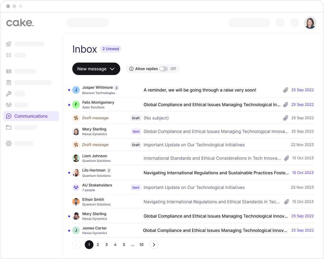 Dashboard mockup