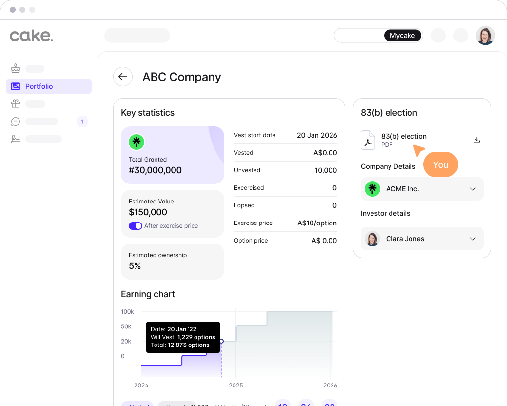 Dashboard mockup