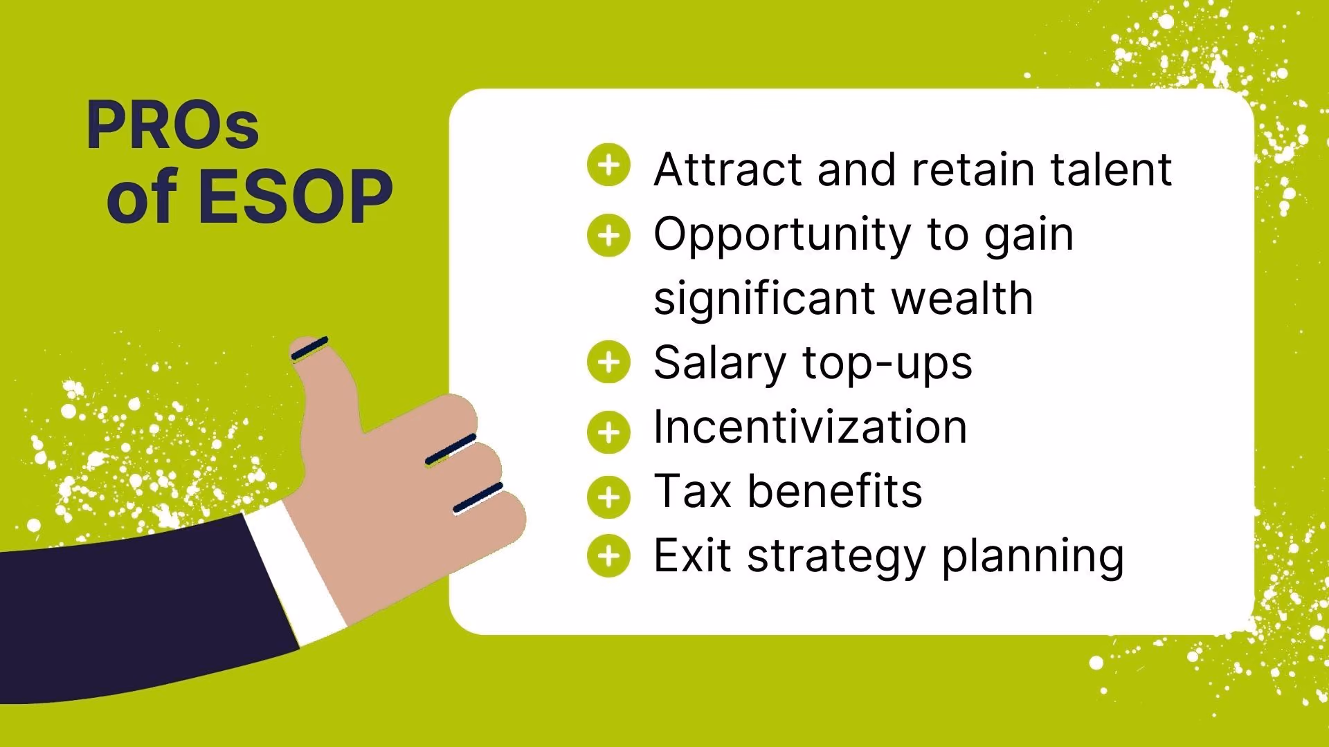 Pros of ESOP - advantages of having equity stock options
