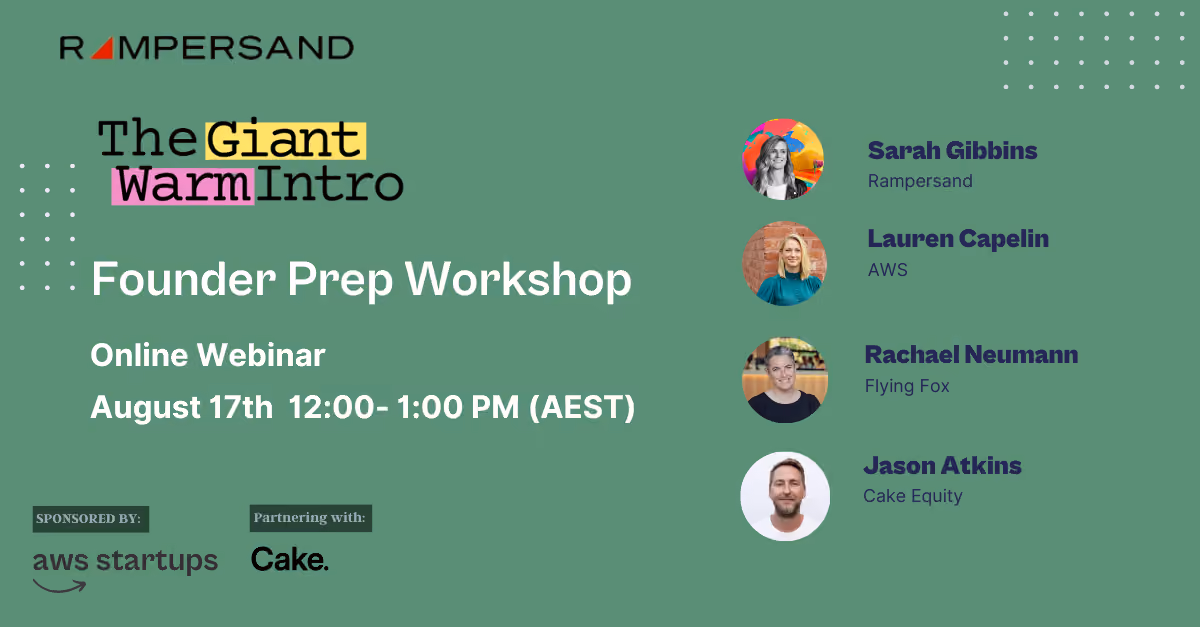 Giant Warm Intro - Founder Prep workshop