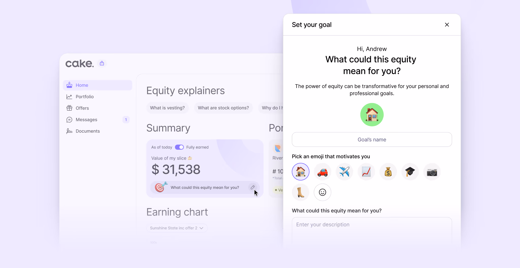 CakeEquity — equity goals in MyCake