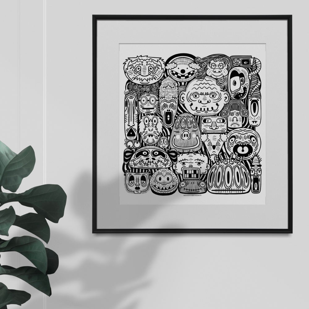 Illustration of faces