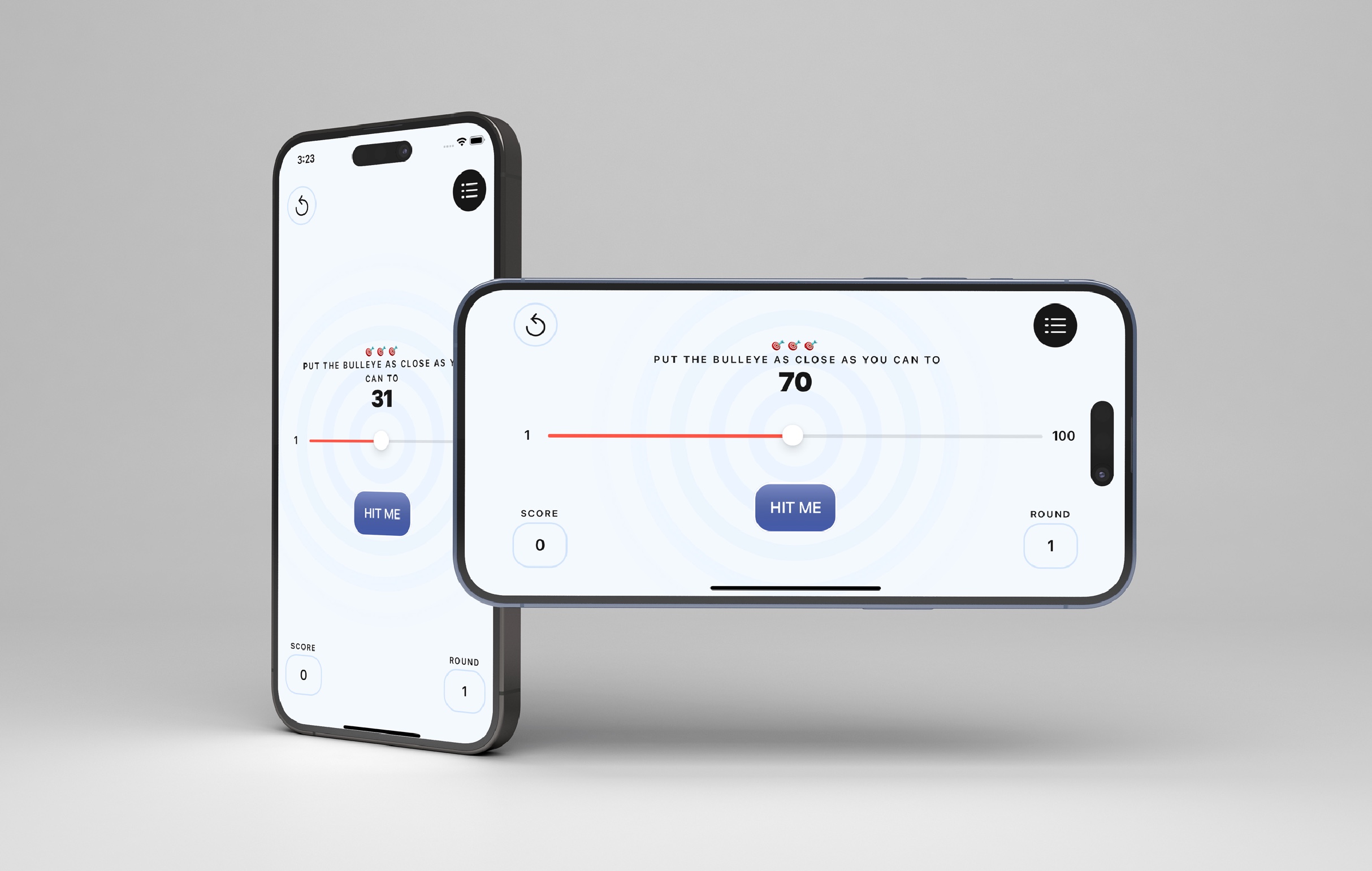 Bullseye app on a iPhone screen