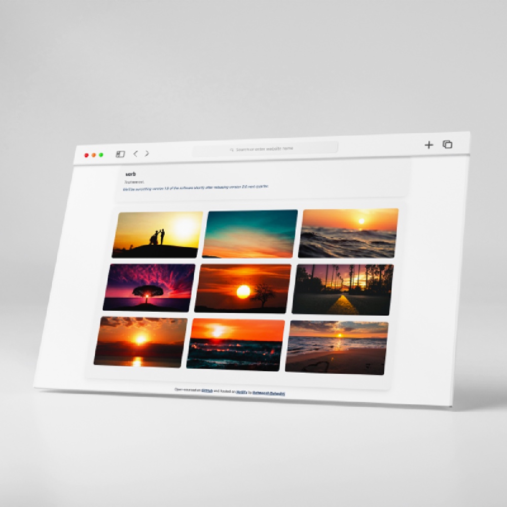 Dictionary app on a macbook screen