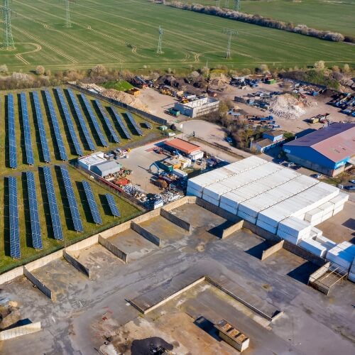 centrale photovoltaïque une site d'enfouissement