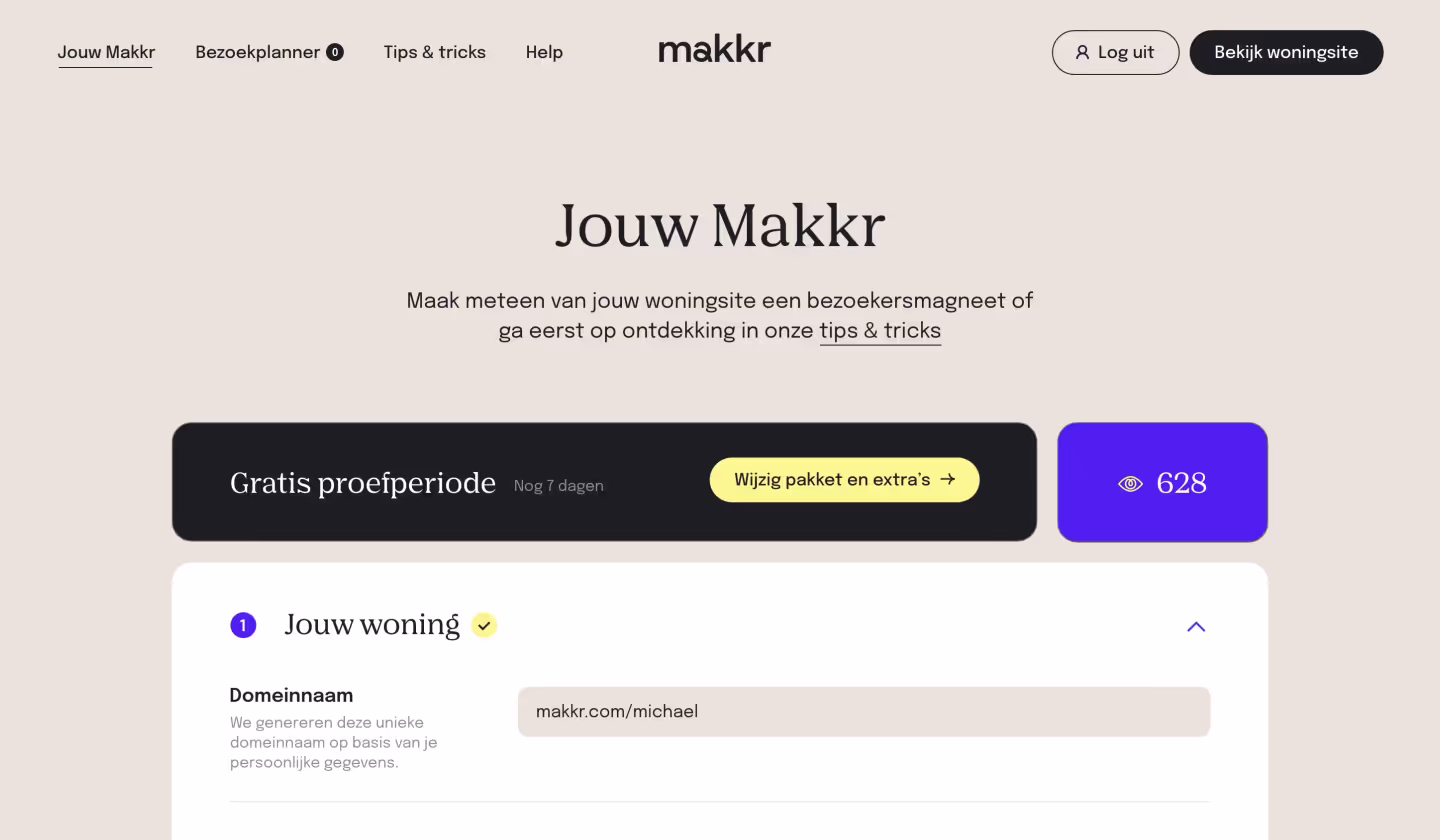 A glimpse of the Makkr dashboard.