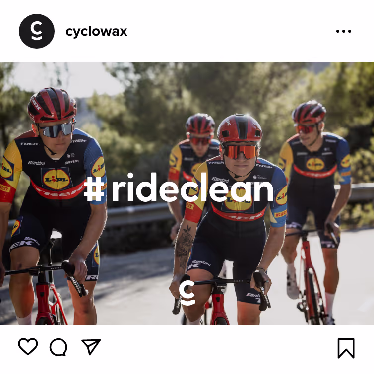 Cyclowax social media post.