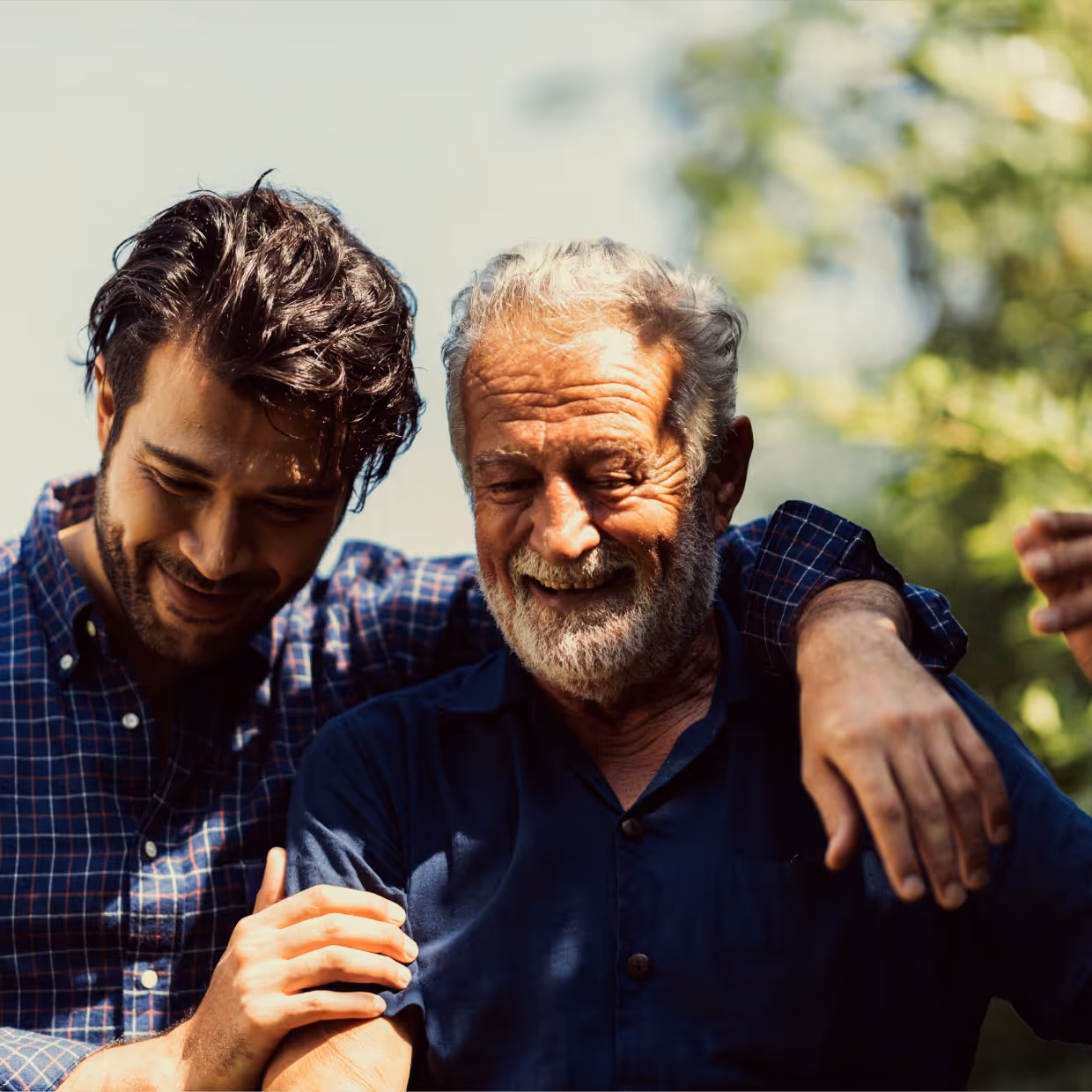 A young man and an old man