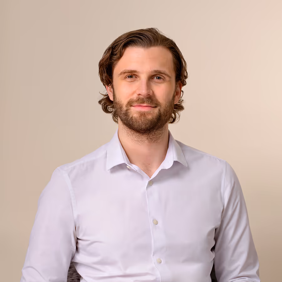 A man in a white shirt