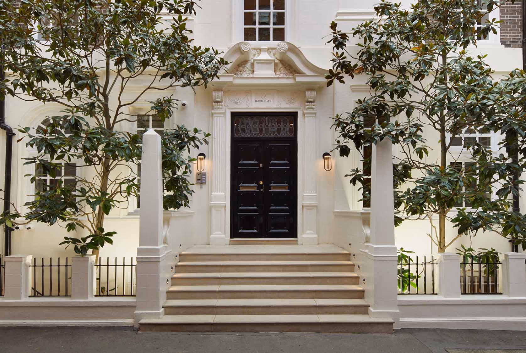 A house with a black door