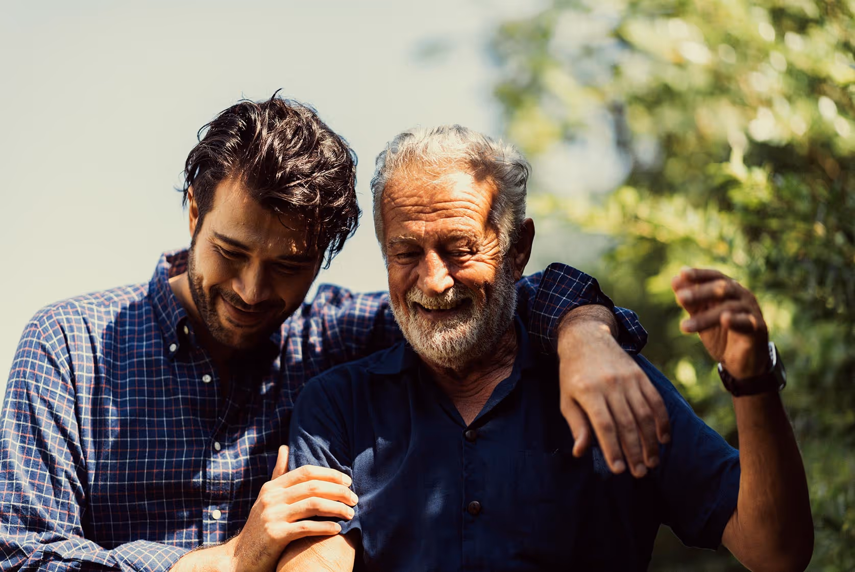 A young man and an old man