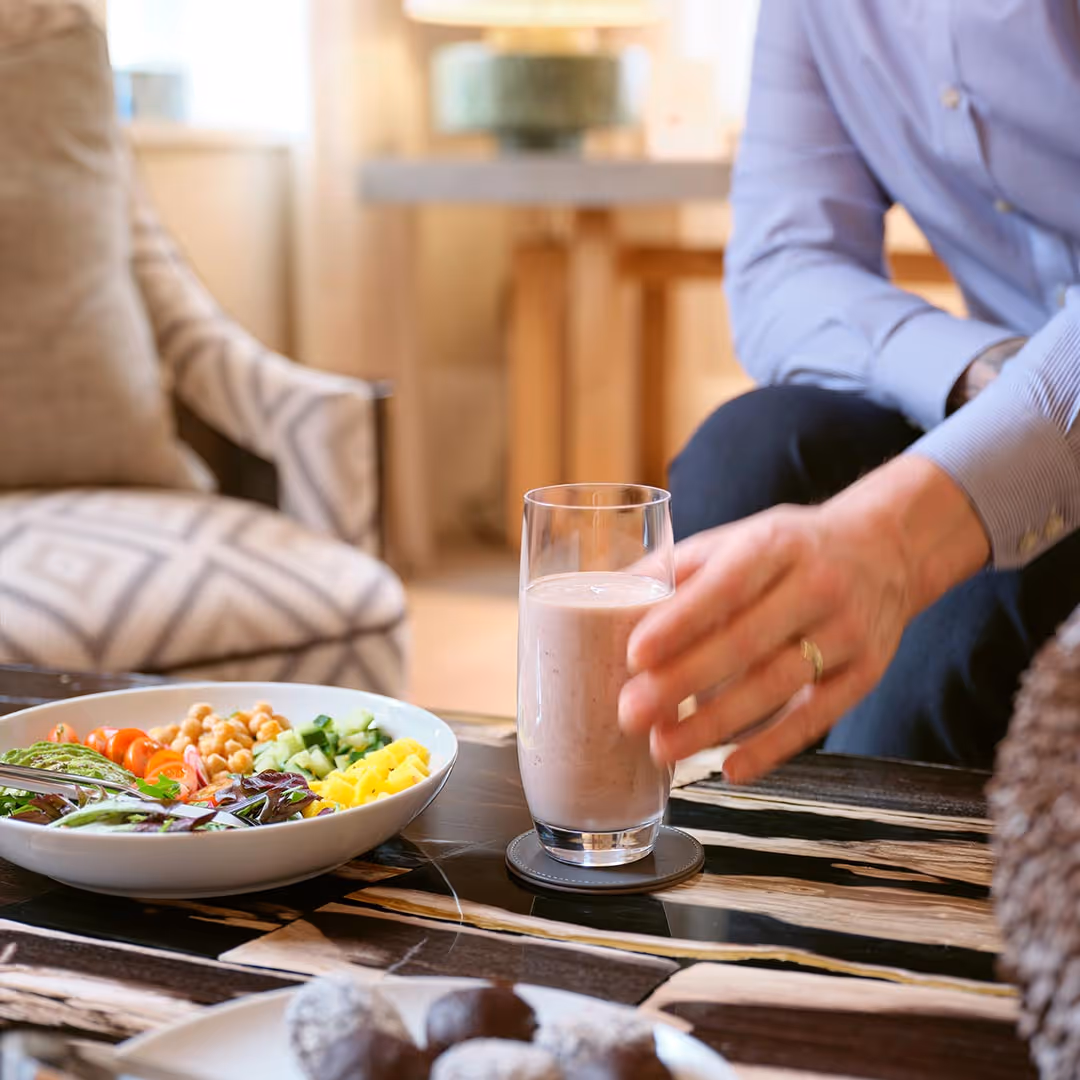 A breakfast table