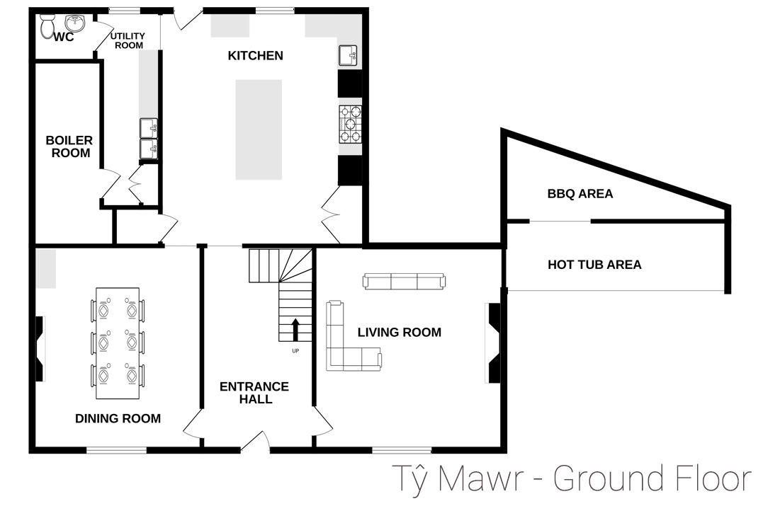 Tŷ Mawr Ground Floor Floorplan