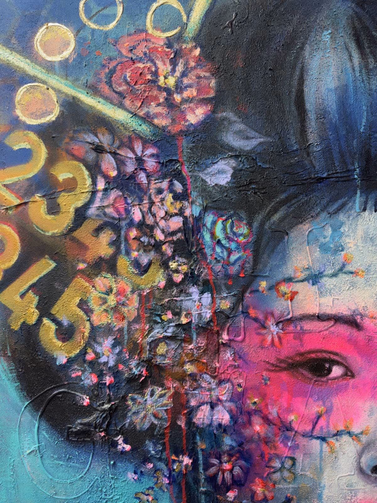 Portret of a Geisha Night Blue- ORIGINAL- available in prints