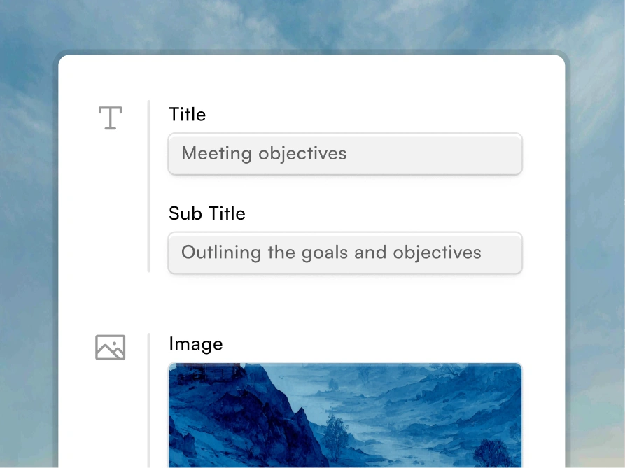 You bring the story. We bring design.