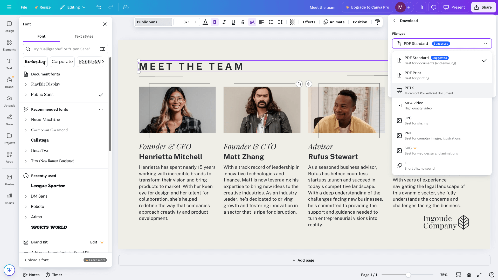 Canva step 4 screenshot