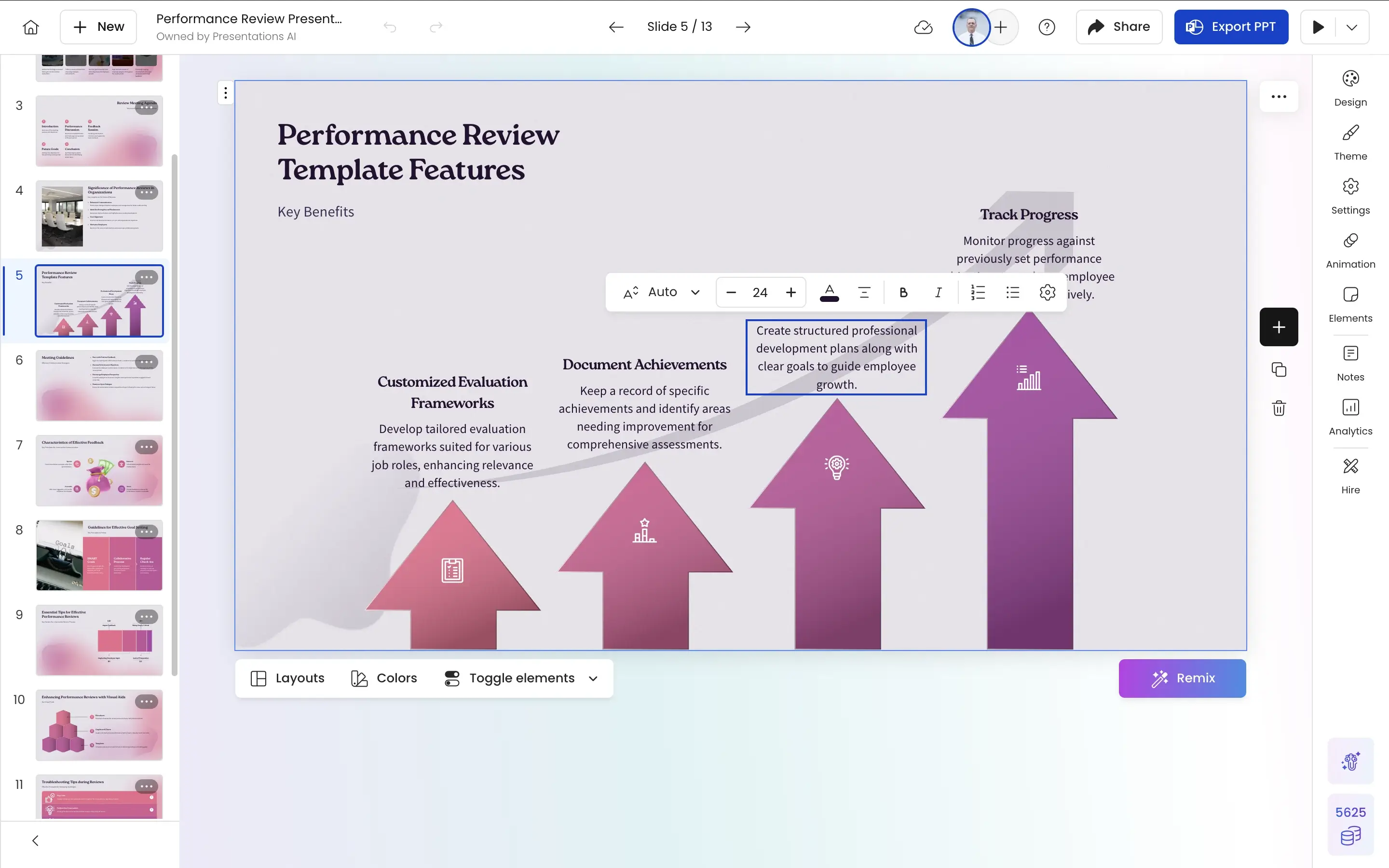 Presentations.AI step 1 screenshot