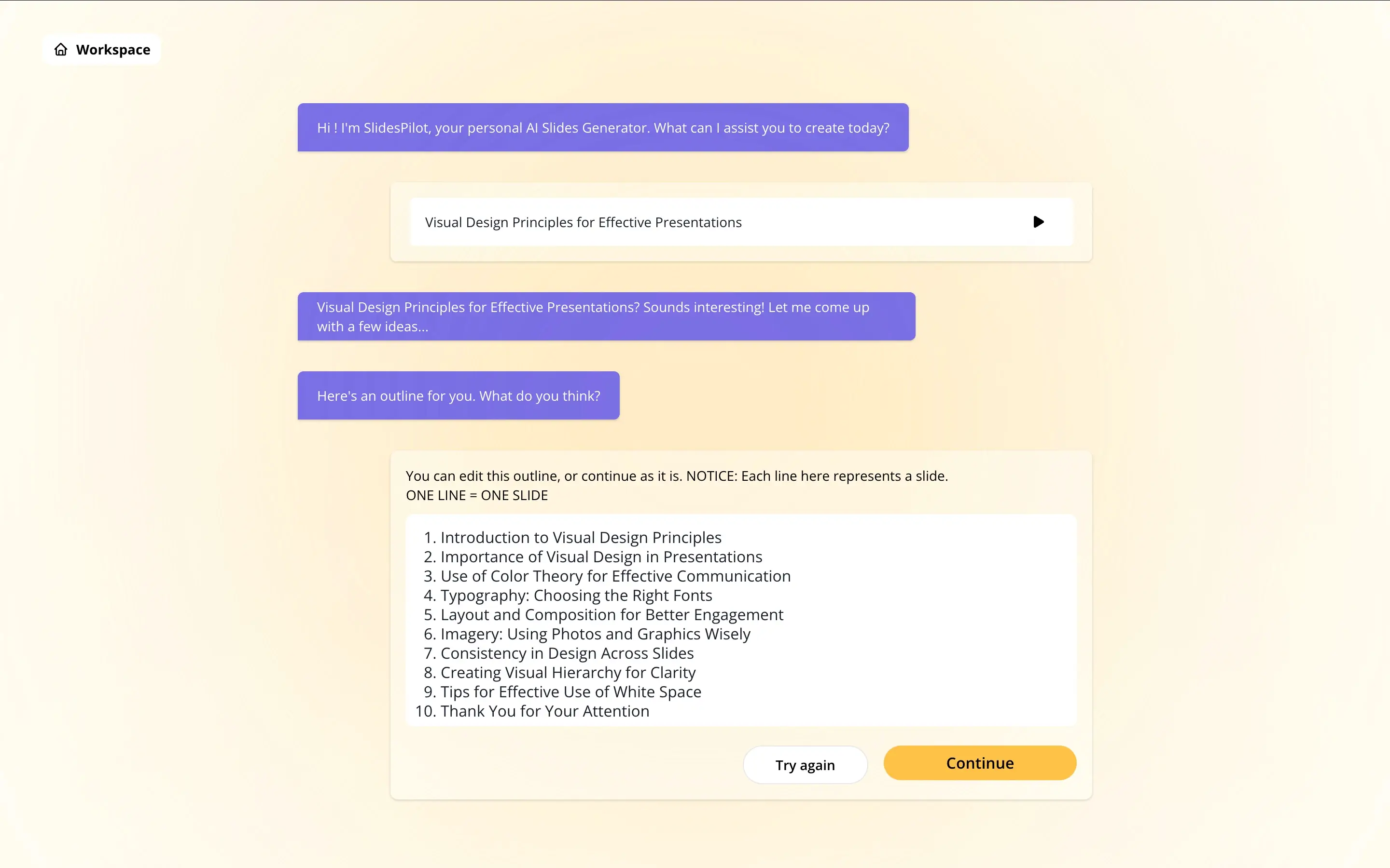 SlidesPilot step 1 screenshot