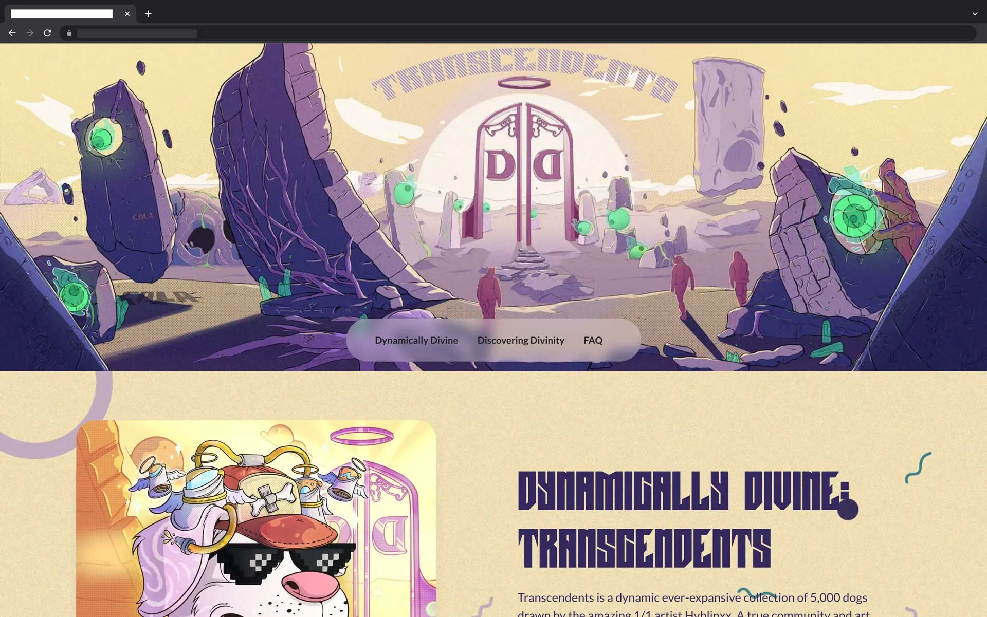 Divine Dogs Transcendents Website