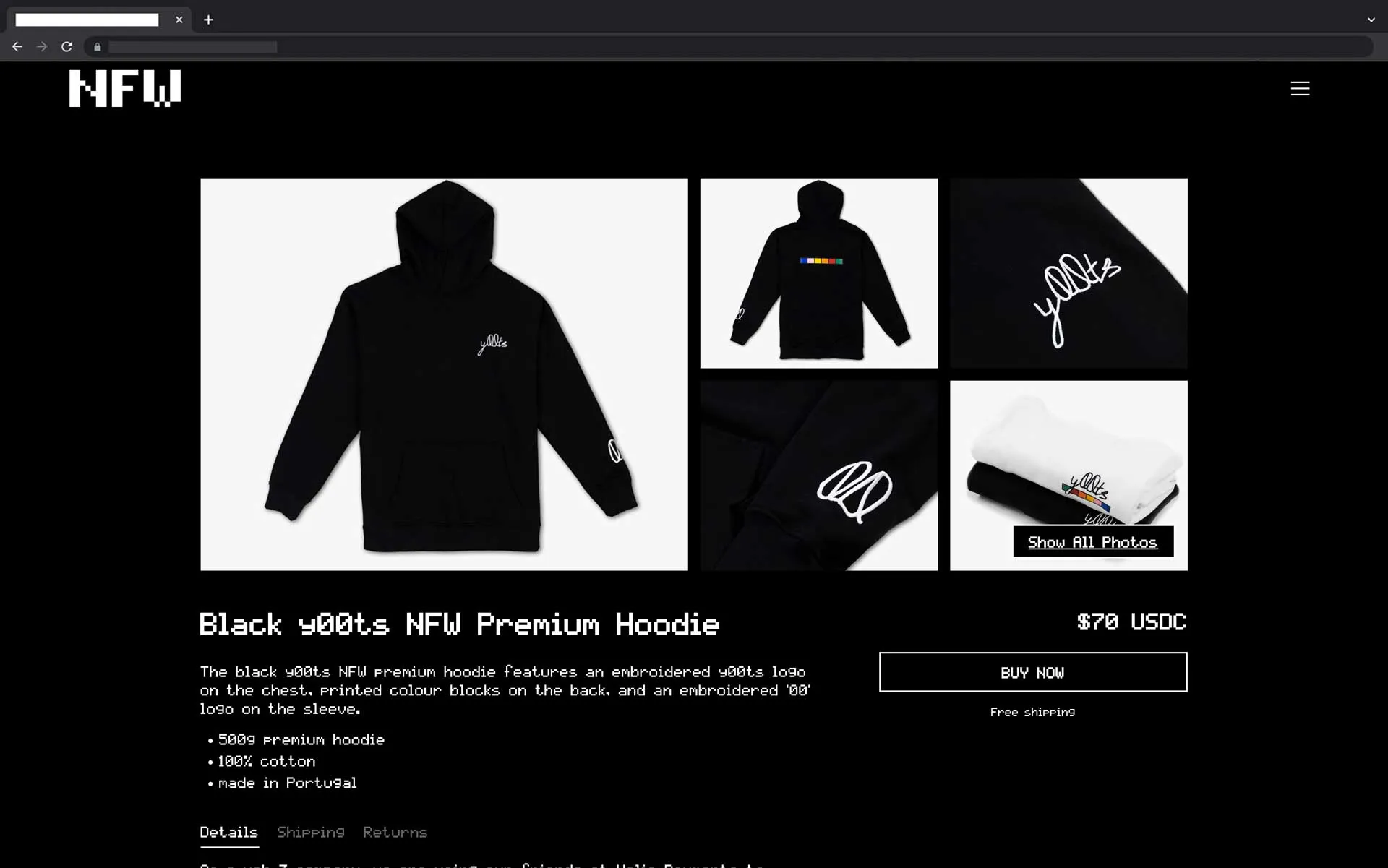 Non-Fungible Wear website.