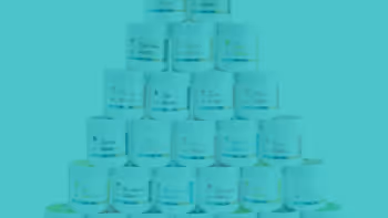 A pyramid of flavor sample bottles