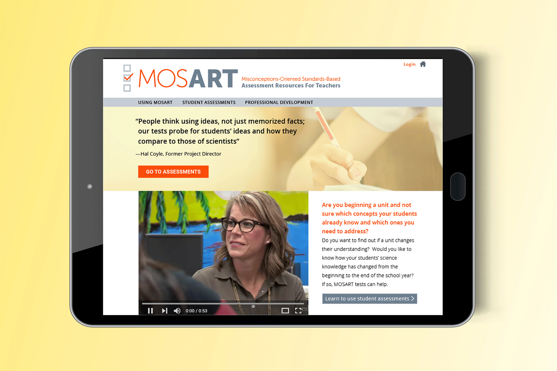 a sequence of MOSART webpages
