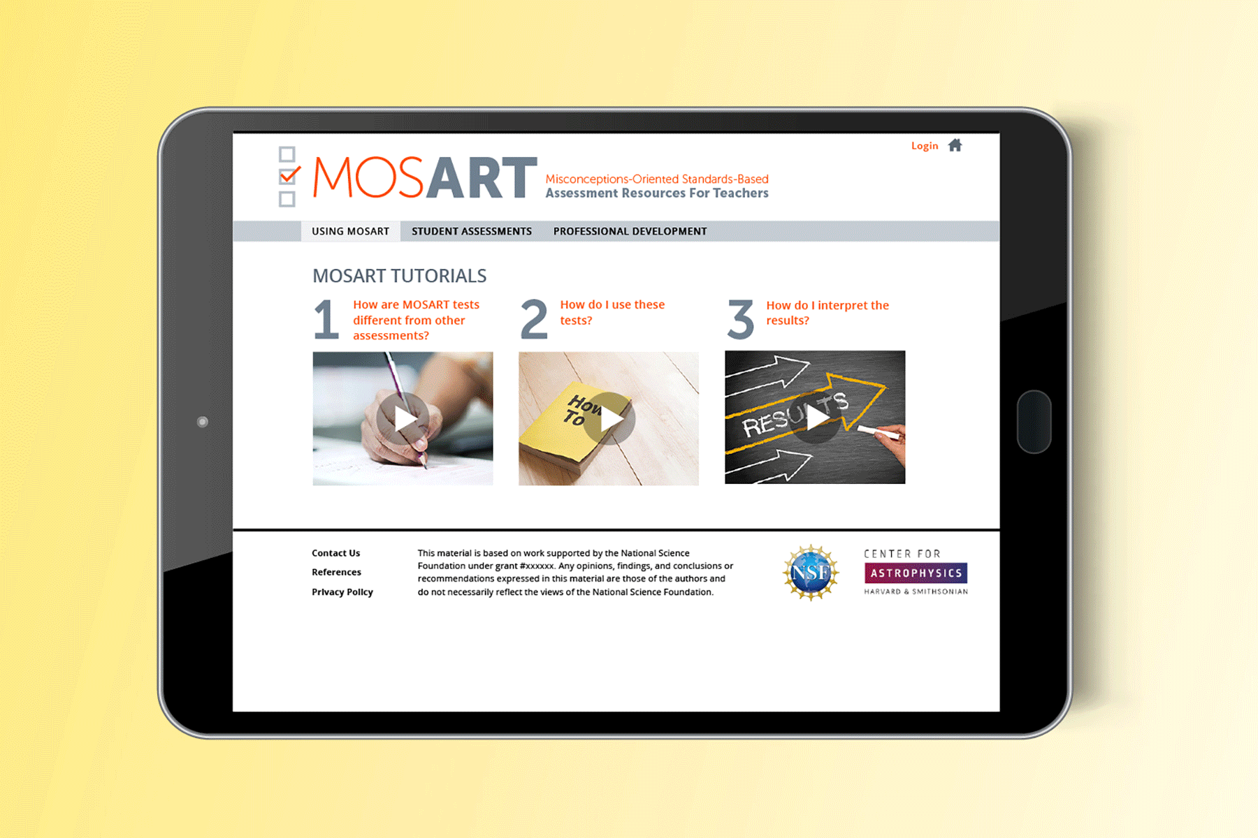 another sequence of MOSART webpages