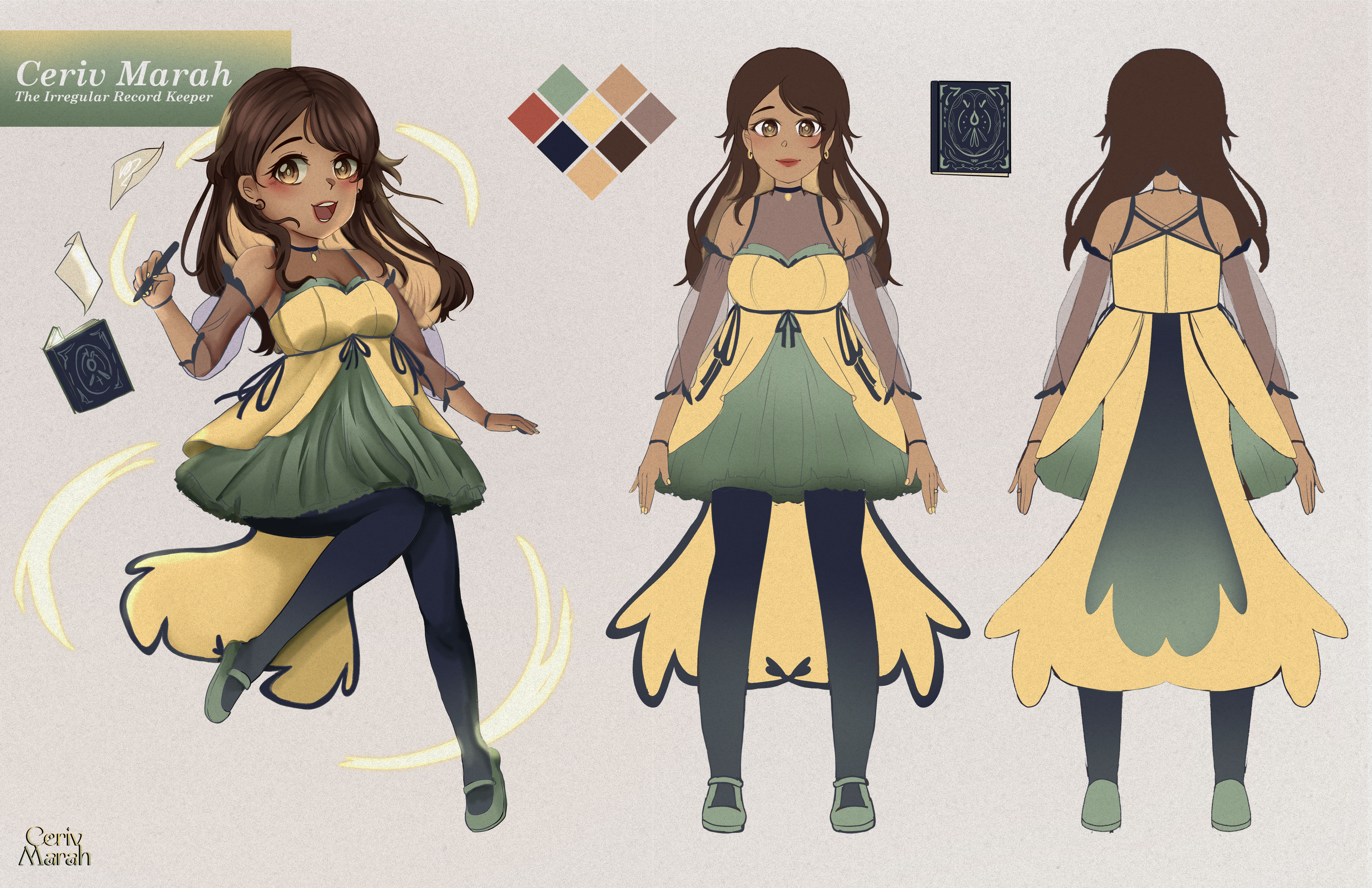 Ceriv Marah Character Reference Sheet