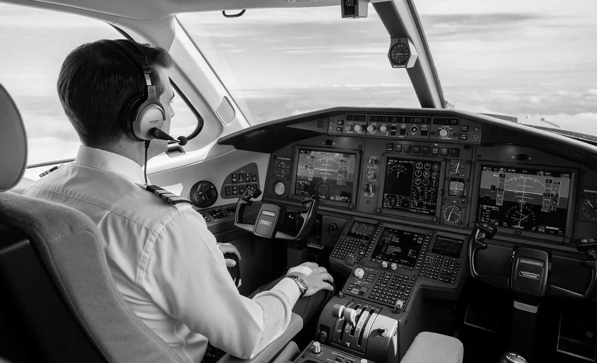 Single pilot operating a Part 135 turbine aircraft cockpit during IFR flight, relevant to CVR requirement considerations.