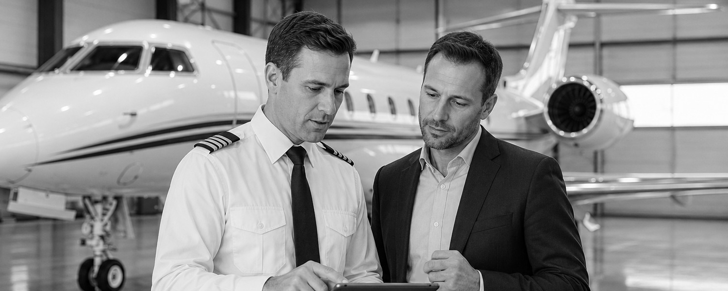 Pilot and operator discussing streamlined Part 91 LOA application requirements beside an aircraft