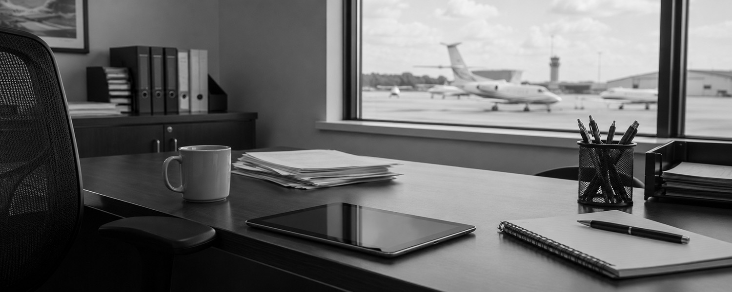iPad and aviation documents in a Part 135 office representing EFB and electronic manual authority under OpSpecs A061 and A025